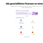 Screenshot zeigt Accountable-Weboberfläche, indem Konten verknüpft werden können oder ein eigenes eröffnet werden kann