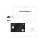 Werbemittel der Qonto illustriert Funktionen des Geschäftskontos