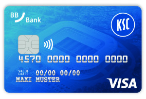 Kreditkarte im KSC Design (Quelle: BB Bank)