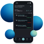 Werbemittel von App illustriert Funktionen der Banking-App