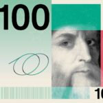 Neues Eurodesign der Serie A von Studio Joost Grootens. Die Vorderseite des 100-Euro-Scheins zeigt den italienischen Künstler und Erfinder Leonardo da Vinci.