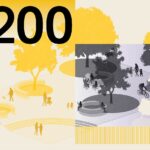 Neues Eurodesign der Serie A von Studio Joost Grootens. Die Rückseite des 200-Euro-Scheins zeigt zum Thema "Öffentliche Plätze" verschiedene Menschen an einem öffentlichen Platz.
