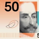 Neues Eurodesign der Serie A von Studio Joost Grootens. Die Vorderseite des 50-Euro-Scheins zeigt den spanischen Schriftsteller Miguel de Cervantes Saavedra.