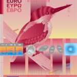Neuer Eurodesignentwurf der Serie D von Rudy Guedj und François Girard-Meunier. Die Vorderseite des 10-Euro-Scheins ist hochkant und zeigt einen Eisvogel vor einem stilisierten Wasserfall. Details wie der Ruf, die Verbreitung, das Gangmuster und eine Feder überlagern das Motiv.