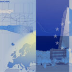 Neuer Eurodesignentwurf der Serie D von Rudy Guedj und François Girard-Meunier. Die Rückseite des 20-Euro-Scheins zeigt gestikulierende Hände und die Europäische Zentralbank.