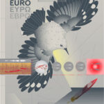 Neuer Eurodesignentwurf der Serie D von Rudy Guedj und François Girard-Meunier. Die Vorderseite des 5-Euro-Scheins ist hochkant und zeigt einen Mauerläufer in einer stilisierten Umgebung. Details wie der Ruf, die Verbreitung, das Gangmuster und eine Feder überlagern das Motiv.
