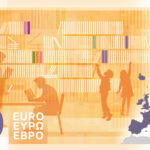 Neuer Eurodesignentwurf der Serie E von Myrsini Vardopoulou. Die Rückseite des 50-Euro-Scheins zeigt zum Thema "Bibliotheken" lesende Menschen in einer Bibliothek und eine Karte Europas.