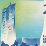 Neuer Eurodesignentwurf der Serie H von Atelier Goppel-Toperngpong. Die Rückseite des 20-Euro-Scheins zeigt die Europäische Zentralbank.