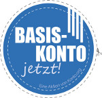 Blauer Button mit Aufschrift Basiskonto