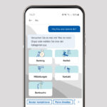 Werbemittel von App illustriert Funktionen der Banking-App