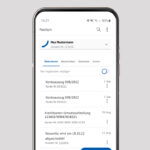 Werbemittel von App illustriert Funktionen der Banking-App