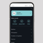 Werbemittel von App illustriert Funktionen der Banking-App