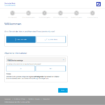 Screenshot zeigt Antragsformular der Deutschen Bank
