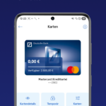 Werbemittel der Deutschen Bank illustriert Appfunktionalität