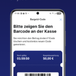 Werbemittel der Deutschen Bank illustriert Appfunktionalität