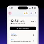 Werbemittel Deblock illustriert Funktionen der Banking-App und Vorzüge des Kontos