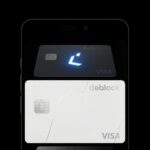 Werbemittel Deblock illustriert Funktionen der Banking-App und Vorzüge des Kontos