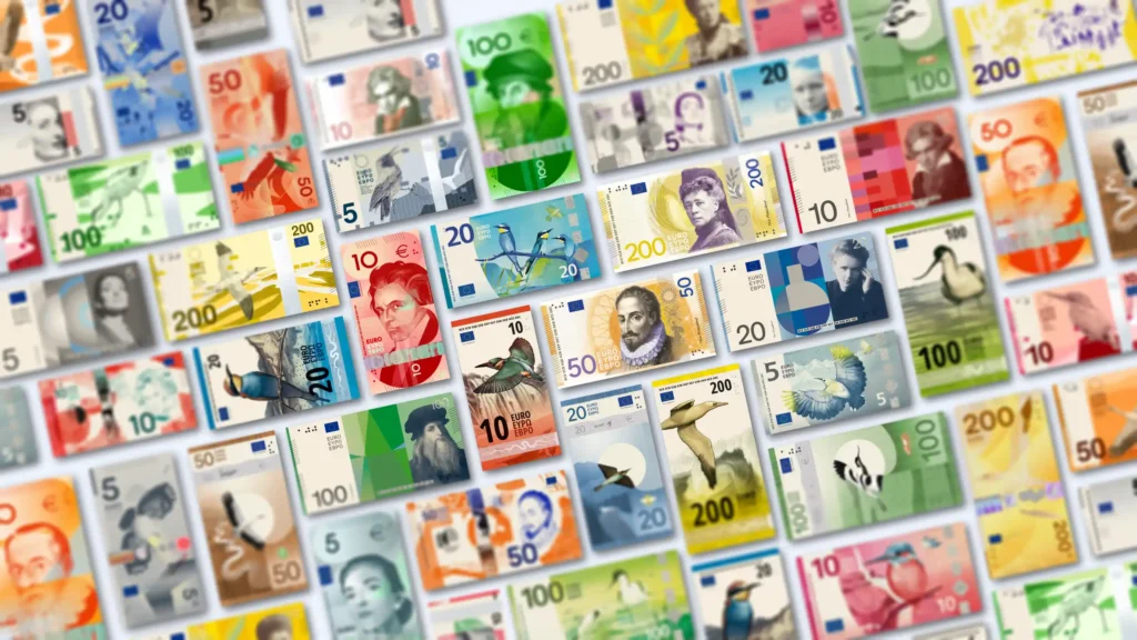 Grafik neue Euroscheine