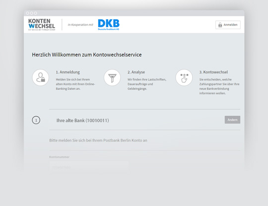Willkommen im Kontowechselservice der DKB