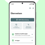 Werbemittel von FYRST illustriert Funktionen der Banking-App