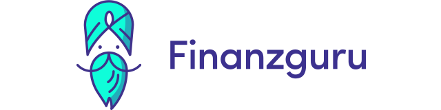 Logo von Finanzguru zeigt einen stilisierten Kopf mit Turban und langem Bart neben dem Schriftzug der App.