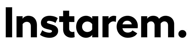 Instarem-Logo besteht aus dem Schriftzug mit Punkt dahinter.