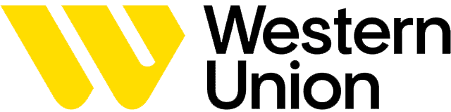 Western-Union-Logo besteht aus einem stilisierten gelben W und dem Namen daneben.