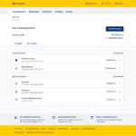 Oberfläche des Online-Banking der Postbank am Beispiel eines Demokontos