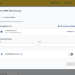 Oberfläche des Online-Banking der Postbank am Beispiel eines Demokontos
