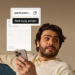 Werbemittel von Qonto illustriert Funktionen der Banking-App