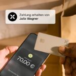 Werbemittel von Qonto illustriert Funktionen der Banking-App