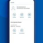 Werbemittel der Sparda-Bank Hamburg illustriert Funktionen der Banking-App