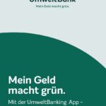 Werbemittel der Umweltbank illustriert Appfunktionalität