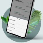 Werbemittel der Umweltbank illustriert Appfunktionalität